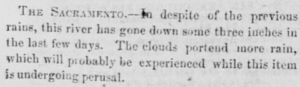 Newspaper description of weather